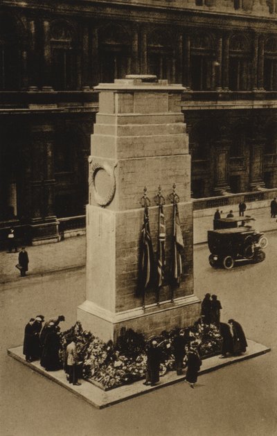The Cenotaph, Whitehall, London (s/h-billede) af English Photographer