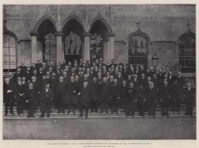 Kirken og dissens, besøg af ikke-konformistiske ministre hos ærkebiskoppen af York i Bishopthorpe, 8. august af English Photographer