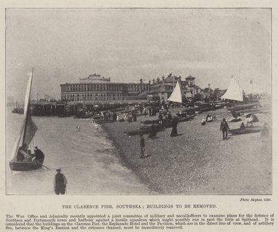 Clarence Pier, Southsea, bygninger skal fjernes, 2. maj 1896 af English Photographer
