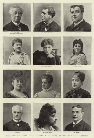 The Comedie Francaise på Drury Lane, nogle af de vigtigste kunstnere af English Photographer