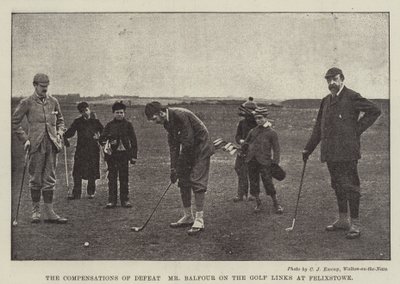 Nederlagets kompensation, hr. Balfour på Golf Links ved Felixstowe af English Photographer