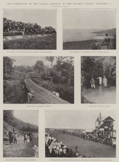 Færdiggørelsen af Uganda Railway til Victoria Nyanza, 19. december af English Photographer
