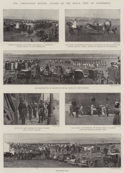 The Coronation Review, Scener af det kongelige besøg i Aldershot af English Photographer