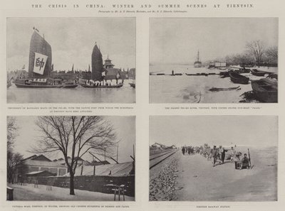 Krisen i Kina, vinter- og sommerscener ved Tientsin af English Photographer