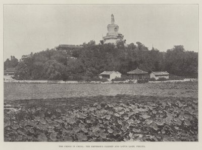 Krisen i Kina, Emperors Garden og Lotus Lake, Peking af English Photographer