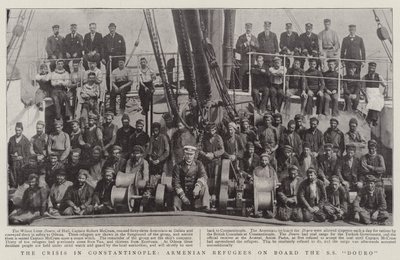 Krisen i Konstantinopel, armenske flygtninge om bord på SS Douro af English Photographer