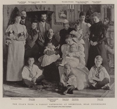 The Czars Tour, en familiesammenkomst ved Bernstorf, nær København af English Photographer