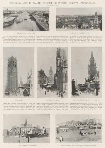 Czars besøg i Frankrig, Dunkerque, Hans kejserlige Majestys landingssted af English Photographer