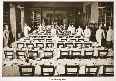 The Dining Hall, Donington Hall, illustration fra tyske fanger i Storbritannien (fotogravure) af English Photographer