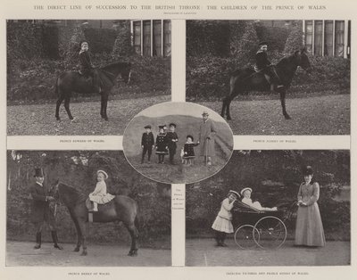Den direkte arvefølge til den britiske trone, børnene af prinsen af Wales af English Photographer