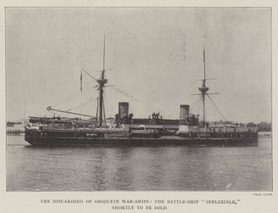 Kassering af forældede krigsskibe, Battle-Ship Inflexible, skal snart sælges af English Photographer