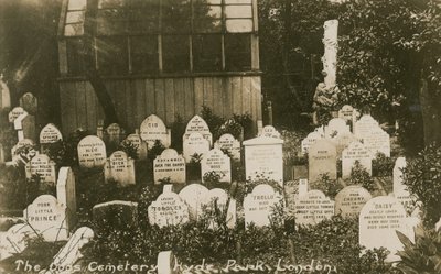 The Dogs Cemetery, Hyde Park, London af English Photographer