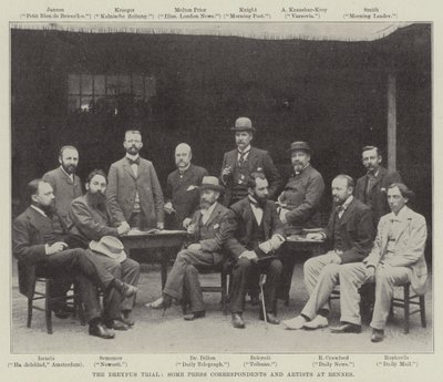 Dreyfus-processen, nogle pressekorrespondenter og kunstnere i Rennes af English Photographer