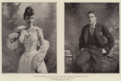Hertugen dOrleans, født 1869, og prinsesse Helene dOrleans, født 1871, søn og datter af afdøde Comte de Paris af English Photographer