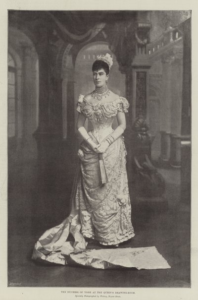 Hertuginden af York i Queens Drawing Room af English Photographer