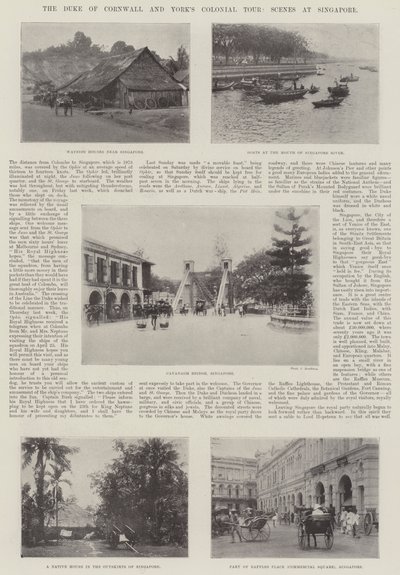 The Duke of Cornwall og Yorks Colonial Tour, Scener i Singapore af English Photographer