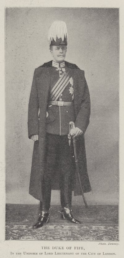 The Duke of Fife, i uniformen af Lord Lieutenant of the City of London af English Photographer