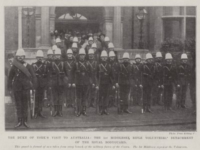Hertugen af Yorks besøg i Australien, den 1. Middlesex Rifle Frivillige Afdeling af Royal Bodyguard af English Photographer
