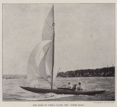 Hertugen af Yorks yacht, den hvide rose af English Photographer