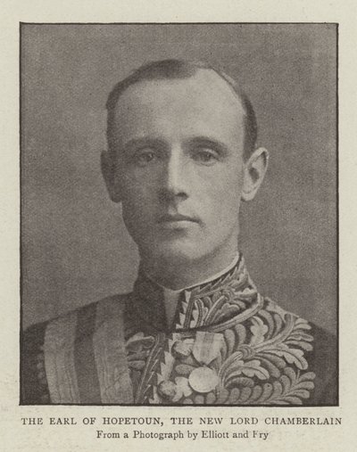 Jarlen af Hopetoun, den nye Lord Chamberlain af English Photographer