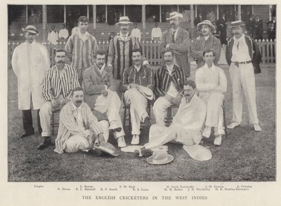 De engelske cricketspillere i Vestindien, 1895. af English Photographer