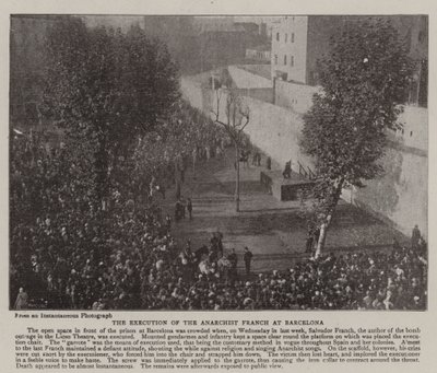 Henrettelsen af den anarkistiske Franch i Barcelona af English Photographer