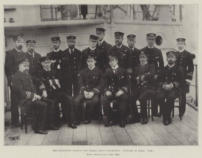 Ekspeditionen mod Sierra Leone-oprørerne, officerer fra HMS Fox af English Photographer