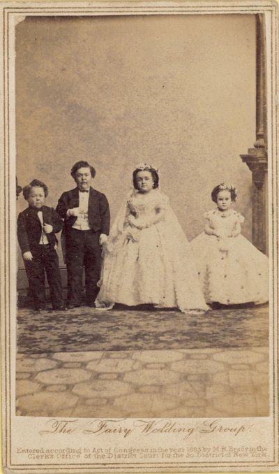 Febryllupsgruppen; General Tom Thumb af English Photographer