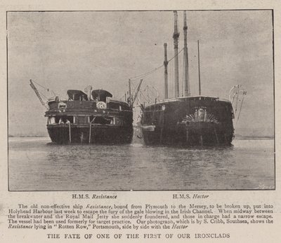 Skæbnen for en af de første af vores Ironclads af English Photographer