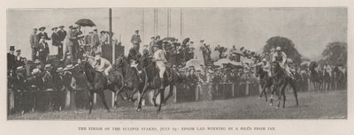The Finish of the Eclipse Stakes, 19. juli, Epsom Lad vinder med et hoved fra Ian af English Photographer
