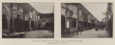Ilden på en velgørenhedsbasar i Paris, scener, der repræsenterer det gamle Paris af English Photographer