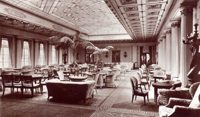First Class Lounge ombord på HMS Homeric af English Photographer