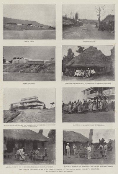 De franske aggressioner i Vestafrika, scener i Royal Niger Company Territory af English Photographer