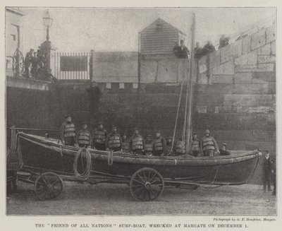 The Friend of All Nations Surf-Boat, forliste ved Margate den 1. december af English Photographer