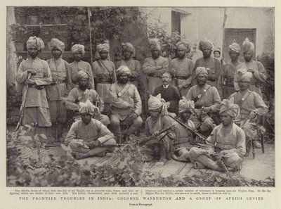 Grænseproblemerne i Indien, oberst Warburton og en gruppe af Afridi-afgifter af English Photographer