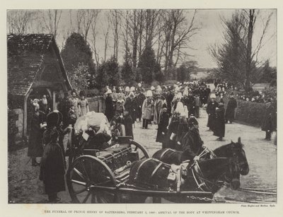 Prins Henrik af Battenbergs begravelse, 5. februar 1896, Ligets ankomst til Whippingham Church af English Photographer