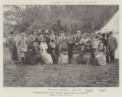 De tyske kejsere besøger, den kongelige skydefest i Sandringham af English Photographer