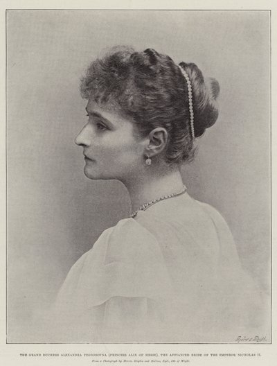 Storhertuginden Alexandra Feodorovna (prinsesse Alix af Hessen), kejser Nicholas II