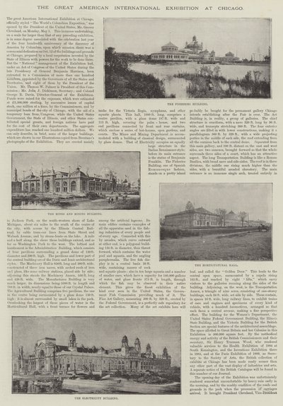 Den store amerikanske internationale udstilling i Chicago af English Photographer