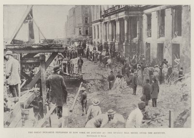 Den store dynamiteksplosion i New York den 27. januar, Murray Hill Hotel efter ulykken af English Photographer