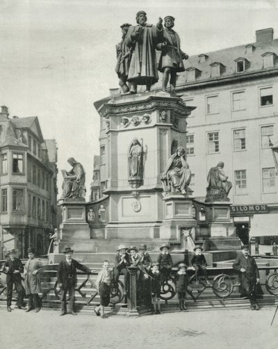 Gutenberg-monumentet, Frankfort (s/h-billede) af English Photographer