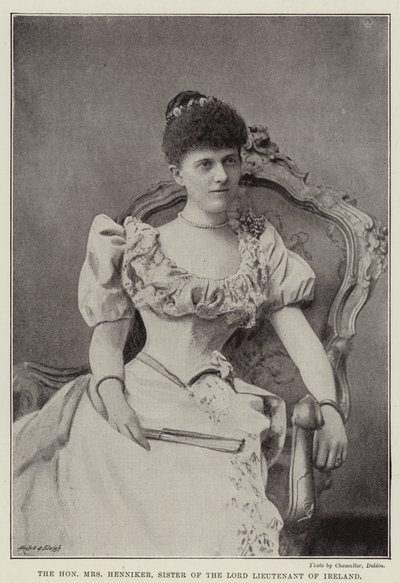 Den ærede fru Henniker, søster til Lord Lieutenant of Ireland af English Photographer