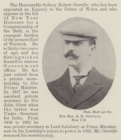 Den ærede S R Greville, New CB af English Photographer