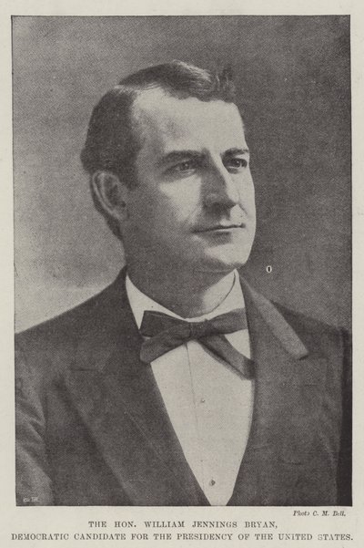 Den ærede William Jennings Bryan, demokratisk kandidat til præsidentposten i USA af English Photographer