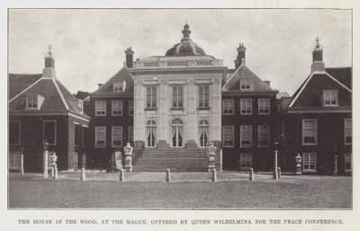 Huset i skoven, i Haag, tilbudt af dronning Wilhelmina til fredskonferencen af English Photographer