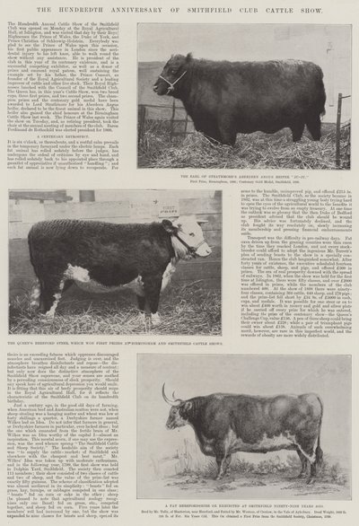 Hundredårsdagen for Smithfield Club Cattle Show af English Photographer