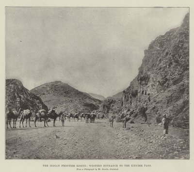 Indian Frontier Rising, vestlig indgang til Khyber-passet af English Photographer