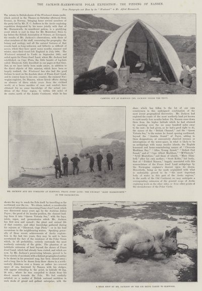 Jackson-Harmsworth polarekspeditionen, fundet af Nansen af English Photographer