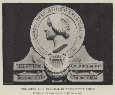 Jenny Lind Memorial i Westminster Abbey af English Photographer