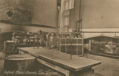 Køkkenet, Christ Church, Oxford. Postkort sendt i 1913. af English Photographer